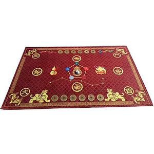 Feng Shui Lucky Bagua Map Non Slip Door Mat Red Feng Shui Carpet Mat Household Items