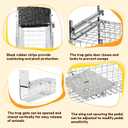 32 Inch Animal Trap Cage,Folding Live Animal Trap Cage for Stray Cats,Raccoons,Armadillos and Rabbits