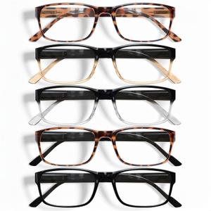Gaoye 0.5 Professional Reading Glasses for All Day - Computer Readers with Blue Light Protection - Value Pack (Turtle Gradient Mix)