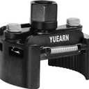 Adjustable Oil Filter Wrench for 2-3/8" to 3-1/8" Filters (60-80mm), 1/2" Drive Universal Oil Filter Removal Tool with Auto-Clamp Spring, Non-Slip Jaws for Engine Filters, Conduit & Fittings