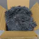 Himax Dog Beds for Small Dogs, Donut Dogs Beds with Blanket Attached, Calming Dog Bed Washable (20"/26"/35") Grey