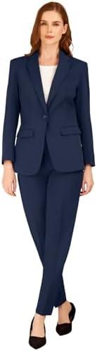 Womens Suit 2 Piece Slim Fit Outfits Suits Professional Blazer with Pants Dressy Casual Suiting Business Office Sets for Work, Size 0