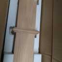 Wonderjune 1 Pcs 48 Inch Red Oak Stair Newel Post with 3 1/2" Post and 4 1/2" Pedestal, Wood Box Newel with Pedestal for Staircase, Plain Style Wood Balusters Interior for Stair Remodeling