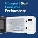 GE Countertop Microwave Oven, Compact 0.9 Cubic Ft., 900-watt Capacity, 7 Auto Cooking Settings, Child-Lock Technology, Kitchen Essentials for The Countertop, Dorm Room or Apartment, White
