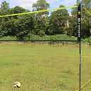 Portable Volleyball Net Set Outdoor, Professional Volleyball Set with Adjustable Height Poles, Scoring Marker, Boundary Line, with Pump and Carrying Bag for Backyard Beach
