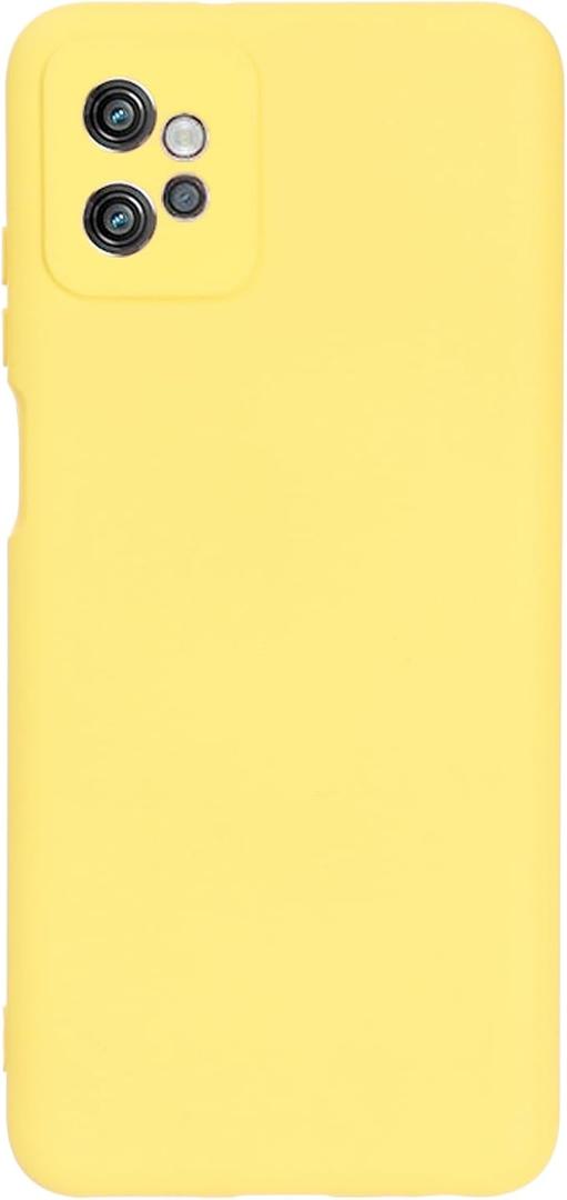 Case for Motorola Moto G32, Liquid Silicone Protective Phone Case for Motorola Moto G32 with Silicone Lanyard, Slim Thin Soft Shockproof Cover for Motorola Moto G32 Silicone Case Yellow
