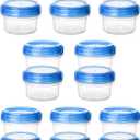 Salad Dressing Containers, [16 Pack*2 oz] Reusable Easy to Open Dressing, Condiment, Sauce, Dip Containers to Go With Leak-Proof Twist Top Lids, Bpa Free, Safe For Microwave, Freezer, Dishwasher