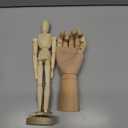 2 Pack 12" Drawing Mannequin,12" Hand Model,Wooden Manikin Body Figures Gifts for Artists,Poseable Art Mannequin Figure Dolls,Wood Statue Sculpture Decor Animation Drawing Tools