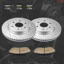 KAC 281mm Front Brake Kit, OE Brake Rotors and Ceramic Brake Pads Fit for 2007-2011 Toyota Camry, 2007-2012 Lexus ES350, 2008-2012 Toyota Avalon,OEM#31433 D1212