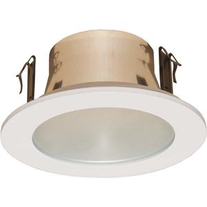 4 Inches Frosted Lens Shower Trim for Line Voltage Recessed Light/Lighting-White Fit Halo/Juno