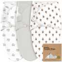 3-Pack Organic Baby Swaddle Sleep Sacks - Swaddles for Newborns, Infant 0-3 Months, Baby Girls, Boys, Soft & Snug Newborn Sleep Sack, Nursery Swaddling Blankets (The Wild 2) (One Size)
