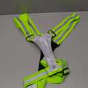 Zacro LED Reflective Vest Running Gear, 5 Lights Colors High Visibility Reflective Running Gear Rechargeable Light Up Running Vest for Walking Running Cycling, Adjustable for Men Women Kids (Bright Green)