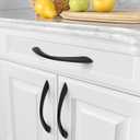Amerdeco 10 Pack Matte Black 5 Inch(128mm) Hole Centers Kitchen Arch Twisted Cabinet Pulls Cabinet Hardware Kitchen Handles for Cabinets Cupboard Handles Drawer Pulls ZH0048