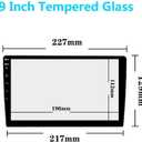 9 Inch Screen Protector for Android Car Stereo Radio - Tempered Glass HD Clear Touchscreen Protection Shield - Compatible with Teyes CC3 Podofo & Standard Double Din Head Unit GPS Navigation