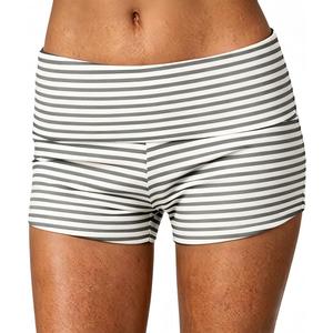 Women Low Waist Lounge Shorts Fold Over Skinny Pajamas Shorts Summer Casual Pj Bottom Sleep Shorts (Gray, XL)