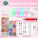 Nano Tape Bubble Kit, Color Double Sided Tape Elastic Bubbles DIY Craft Kit, Squishy Ball, Party Favors and Fidget Toys for Girls, Boys, Kids,Christmas Stocking Stuffers, 5PCS