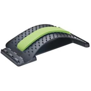 Back Stretcher with 3-Level Adjustable Lumbar Support, 88 Massage Points Spine Corrector, ABS Material, Multi Colors (Green)