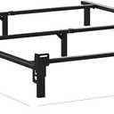 Amazon Basics Metal Bed Frame, 9-Leg Support Base for Box Spring and Mattress, Queen Size, Tool-Free Easy Assembly, 79.5" L x 59.5" W x 7" H, Black