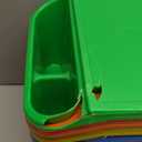 6 Pack Kids Lap Desk Tray with Storage Slots, Portable Lap Desk, Activity Tray, Drawing, Stackable, Writing, Eating, Classroom, 19.69" L x 9.84" W x 7.1" H (Multicolor)