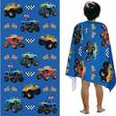 Truck Car Beach Towel for Kids 30 X 60 Inch Monster Trucks Microfiber Pool Towel Absorbent Quick Dry Beach Towel Racing Car Blanket for Boys Summer Pool Party Supplie Bath Sport Travel for Kids Gift
