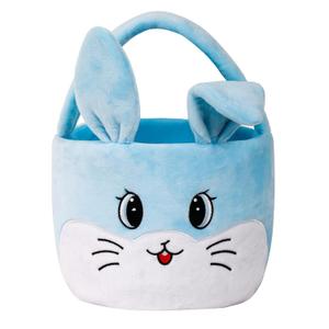 Wepop Easter Egg Baskets for Kids Bunny Basket with Folded Ears Easter Bag Buckets Hunting Gifts for Boys and Girls