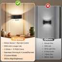 Motion Sensor Wall Sconces Set of 2, Rechargeable 5000mAh Battery Operated Wall Light with Remote Control, 15 RGB and 3 Colors Dimmable, Up and Down Wireless Wall Mount Light for Hallway Stair
