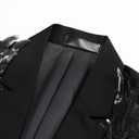 Cloudstyle Men's Wedding Sequin Wing Stage Clothes Premium Suit Jacket Blazer Coat Black Black L