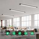 LED Garage Lights 4FT Linkable Plug in Ceiling Light Fixture, 5000K Workbench Tube Light with Switch, 36W Overhead Light Bar for Room Shop Cabinet Closet Kitchen, IP65 Waterproof, Black
