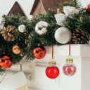 Baluue Light Bulb Shape Ball Bottle 3.54 Inch Clear Fillable Christmas Booze Balls Ornaments for Holiday Party Decor and Packaging (0.3 Ounces)