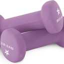 Yes4All Neoprene Coated Dumbbell Hand Weight Sets of 2 - Multiple Weight Options with 15 Colors, Anti-roll, Anti-Slip, Hexagon Shape