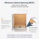 Pull Out Drawers for Cabinets - Birch Wood Pull-Out Drawer 14" W x 21" D - Soft Close Slide Out Shelves for Kitchen Cabinets & Pantry Cabinet Organizer, Heavy Duty, Full-Extension