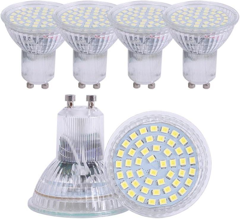 MR16 led Bulb GU10 4W 85-265V 120V Non-dimmable 6000K Daylight White LED Spotlight 35w Halogen Bulb Replacement (Cool White 6000k 6pcs)