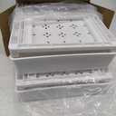 mosala 2 Pack Under Sink Organizers and Storage - 2 Tier Sliding Bathroom Cabinet Organizer with Hooks - Multi-Purpose Under The Sink Organizer Kitchen - White