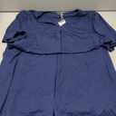 OFEEFAN Summer Dresses for Women Ruffle Short Sleeve V Neck Casual Shift Dress with Pockets, XL