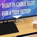 Homerays Monitor Stand with Drawer, Exquisite Computer Monitor Stand for Desk, Ergonomic Wood Monitor Stand Riser for Computer,Laptop,Printer,TV,Upgrade Bamboo