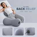 Smooth Back Massager with Heat, Spine Triple Fusion Lumbar Support Cushion