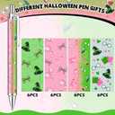 24 Pcs Witch Pens Bulk Princess and Witch Party Favors Pink and Green Gift Pens Set for Movie Musical Lover Friendship Matching Birthday Halloween Party Favors