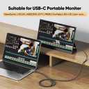 USB C 3.2 Gen 2 Cable 10ft, 4K@60Hz/ 20Gbps/ 100W Type C Video Display Monitor Cord, USBC High Speed Data Transfer/Fast Charging for Monitor HDTV Laptop Docking Station and More
