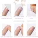 2 x French Tip Press on Toenails Square Fake Toenails Glossy Glue on Toenails White Nail Tip Short Acrylic False Toes Nails with 5D Flower Designs Artificial Beach Full Cover Toenail for Women Girls 24Pcs (FT1)