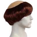 Short Monk Wig Brown Funny Wigs for Adults Cosplay Monk Costume Men Halloween Bald Wig Ugly Wigs for Friar Costume Christmas Themed Party Outfit +Hair Cap