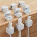 8-Pack Magnetic Cable Clips, Adjustable Cord Holder for Under Desk Cable Management, Adhesive Wire Holder Keeper Organizer, Wire Holder for USB Charging Cords, Ideal for Home, Office, Car, Desktop