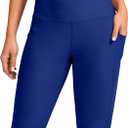 SANTINY Women's 12'' High Waisted Swim Shorts with Pockets UPF50+ Long Board Swimming Shorts for Women with Liner (Deep Blue, Small)