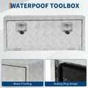 36 Inch Heavy Duty Aluminum Underbody Tool Box, Double Lock, Waterproof Square Truck Storage Chest for Pickup Bed, RV Trailer, Durable Organizer (36" X 12" X 14" - Sliver) – Rust-Resistant, Secure