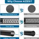AIZESI 2Pack Tension Curtain Rod 23-46 Inch No Drilling Adjustable Black Tension Rod Extendable Spring Loaded Curtain Rods for Window Doorway Kitchen Closet Bathroom