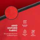 Zober Christmas Ornament Storage Box - Stores 64 Ornaments - Non-Woven, Tear- Proof Christmas Ornament Storage Containers - 3 Inch Cube Compartments - Red