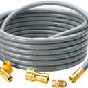 25 Feet 1/2 inch ID Natural Gas Grill Hose with Quick Connect Fittings, Natural Gas Line for Grill, Pizza Oven, Heater and More Low Pressure Appliance