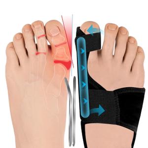 JOYPICK Bunion Corrector 2-Pack for Men & Women  Adjustable Orthopedic Splint for Hallux Valgus Relief, Big Toe Straightener for Day & Night, Comfort Support Brace for Hammer Toe Alignment
