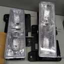 Headlights Assembly Compatible With 1988-2000 Chevy GMC C/K 1500 2500 3500,1992-1999 CHEVY GMC C/K 1500 2500 SUBURBAN,1995-2000 Tahoe,1992-1994 Blazer Head lamp 2Pcs Replace For GM2502101, GM2503101