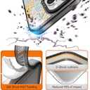 Compatible for iPhone 13 Pro Max Case Cute - Durable Shockproof 6.6 ft Drop Impact Phone Case - Blue Spring Design for iPhone 13 Pro Max 6.7" Black