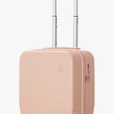 mixi 14 Inch Underseat Luggage Carry on Suitcase Free Boarding Personal Item Suitcases with Spinner Wheels Hardshell Lightweight PC for Short Travel, Pink